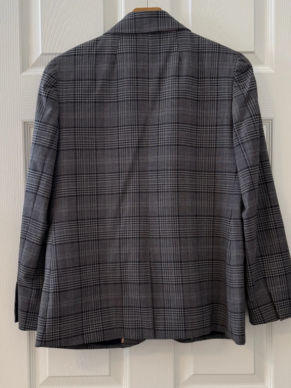 J. Crew Sommerset Blazer Grey Plaid Italian Wool Jacket 6P *EUC*
